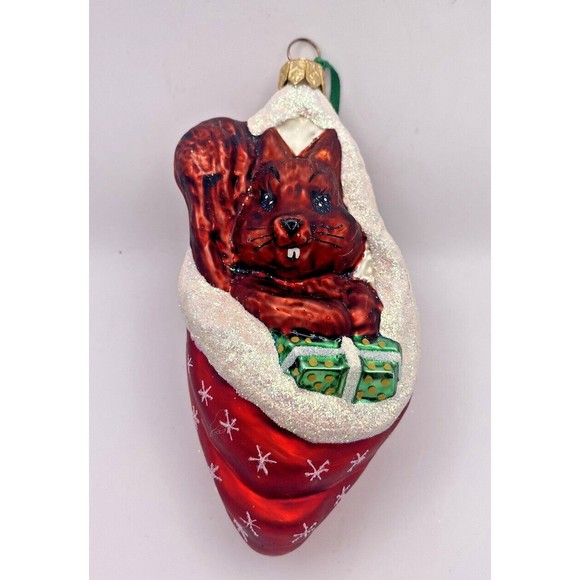 Christopher Radko Little Chipper Christmas Ornament Chipmunk Used - Picture 1 of 9